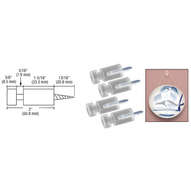 CRL Acrylic Framepegs Set of 4