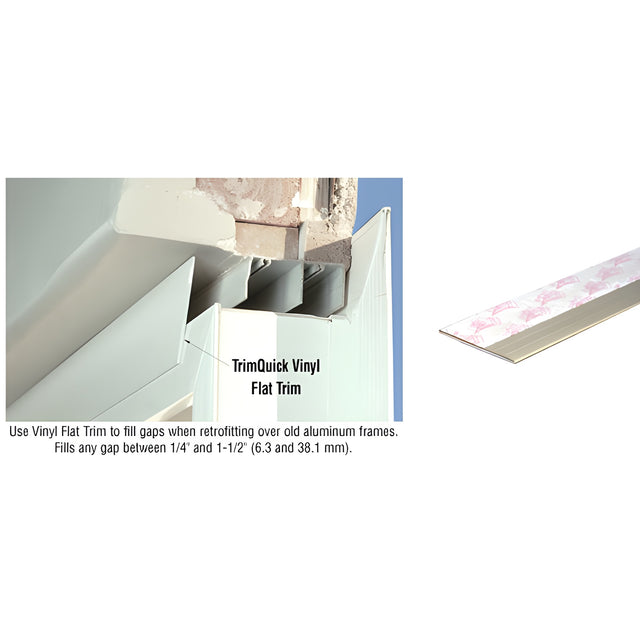 CRL Almond TrimQuick® 2-1/4" Flat Vinyl Trim