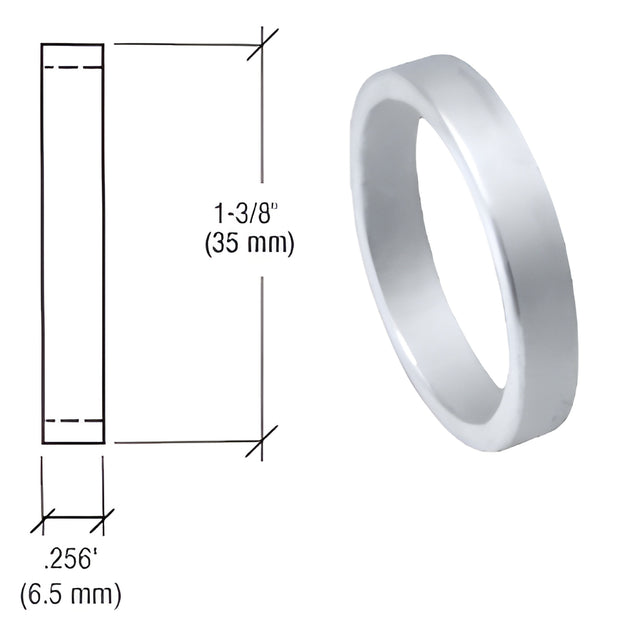 CRL Aluminum .256" Straight Cylinder Ring