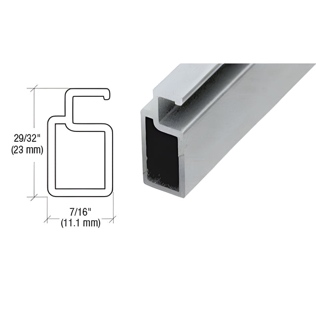CRL Aluminum 29/32" x 7/16" Heavy Wall Extruded Screen Frame - 144"