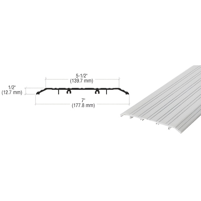 CRL Aluminum 7" x 1/2" Saddle Threshold - 73" in Length