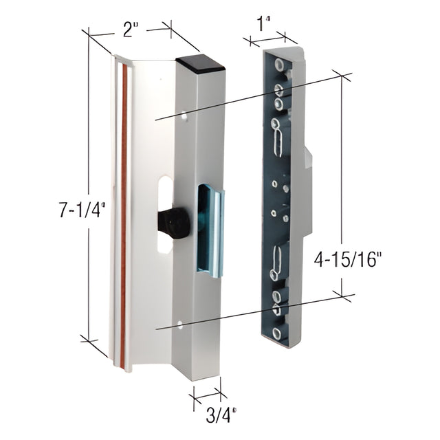 CRL Aluminum Clamp - Style Surface Mount Handle 4-15/16" Screw Holes