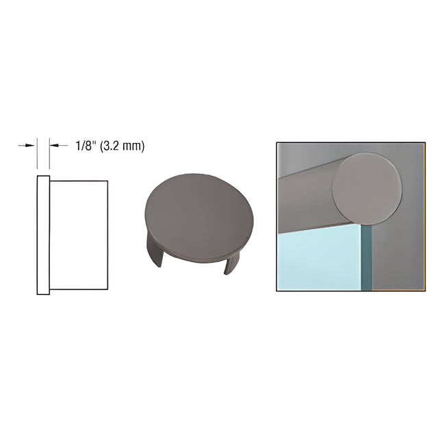 CRL Aluminum Dark Bronze End Cap for 1.9" Cap Railing