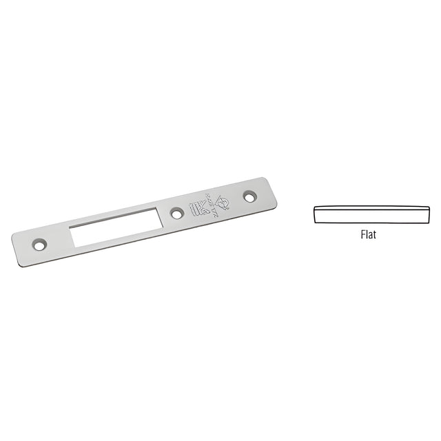 CRL Aluminum Flat Faceplate for MS1853H Series Hook Throw Deadlocks