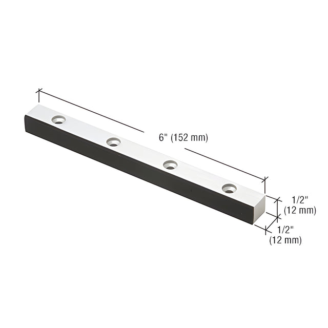 CRL Aluminum Header Mounted Double Door Stop