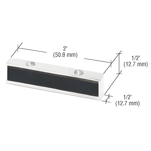 CRL Aluminum Header Mounted Single Door Stop