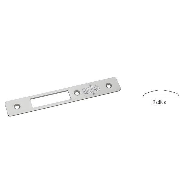 CRL Aluminum Radius Faceplate for MS1853H Series Hook Throw Deadlocks