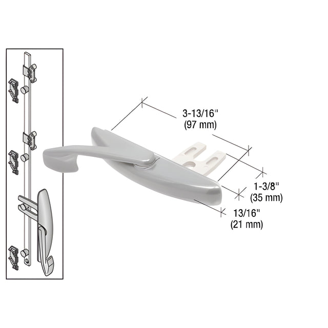 CRL Aluminum Truth® 1-3/8" Multi-Point Latch Actuator