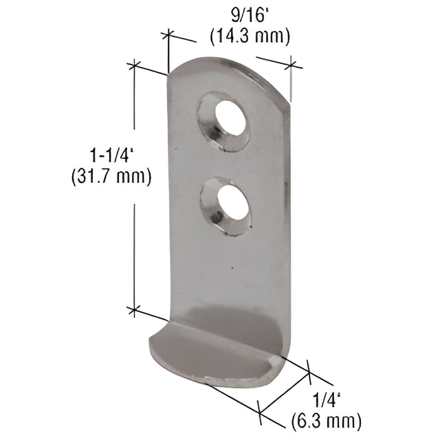 CRL Anochrome 1-1/4" Metal L-Clip