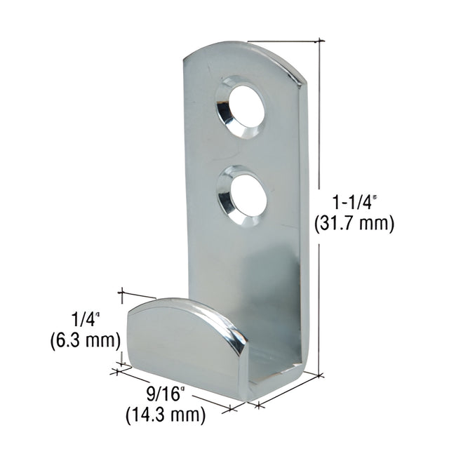 CRL Anochrome Standard Mirror Clip with 5/16" Channel