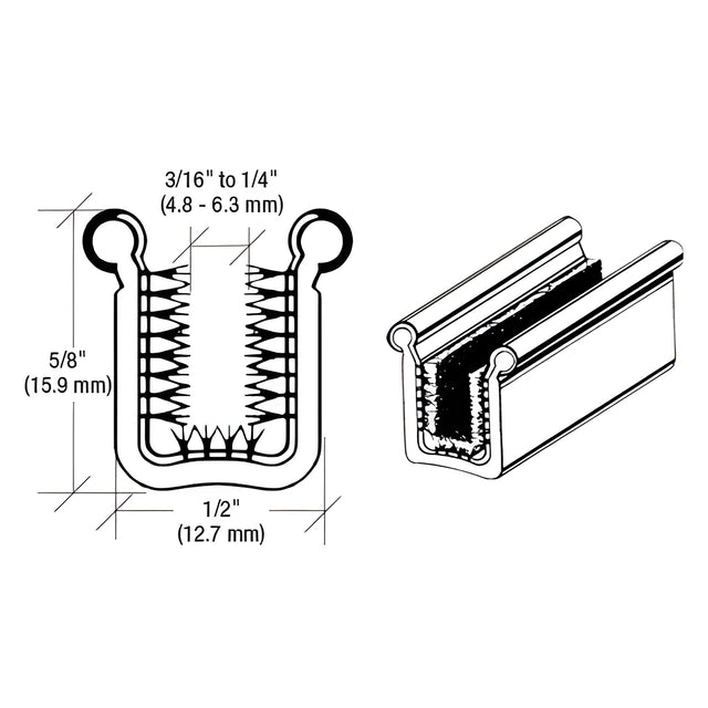 CRL Beaded Rigid Division Bar for 1957-1967 Ford - 96" Length