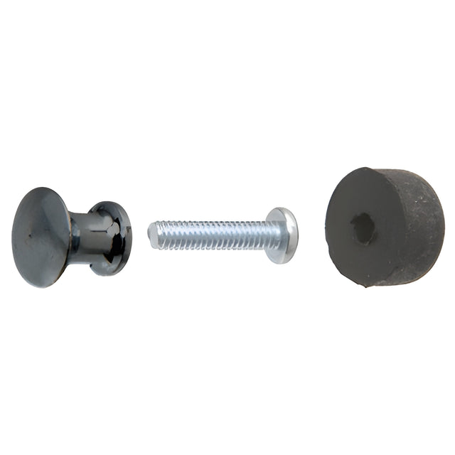 CRL Black 1/2" Diameter Aluminum Knobs for Sliding Glass or Panel Doors