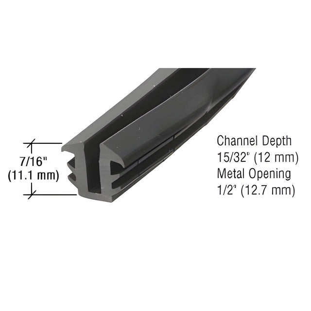 CRL Black 1/2" Reduction Vinyl for WA100 and WA150 Adapter Channel