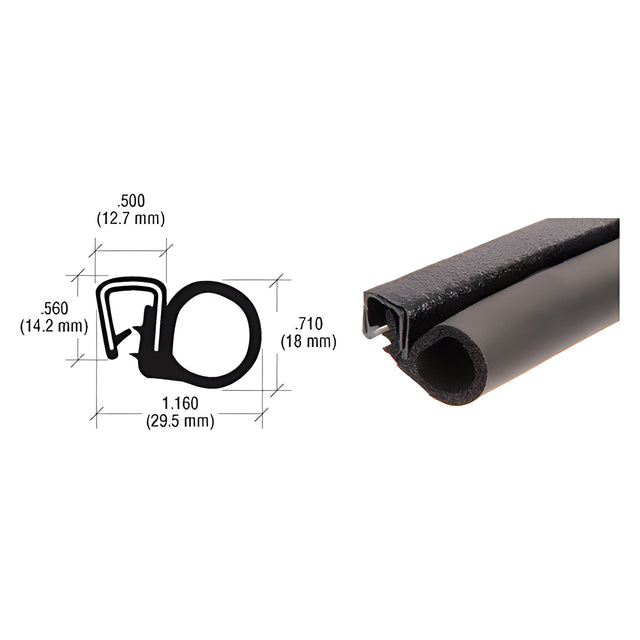 CRL Black 25' Bulb Trim Seal®