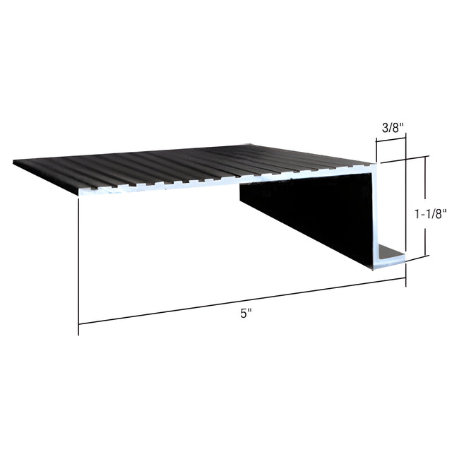CRL Black 74" x 5-1/4" Retractable Screen Door In-Sill adaptor