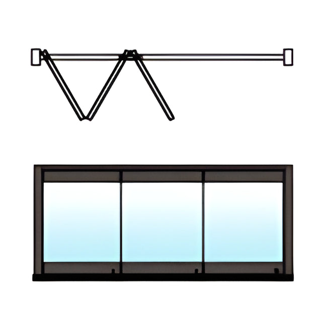 CRL Black Bronze Anodized 3-Panel Overhead Track Full Leaf Bi-Fold Door Configuration