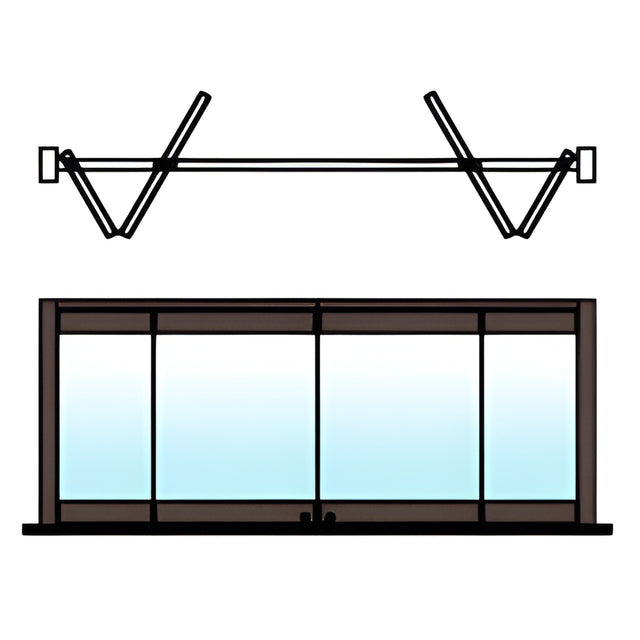 CRL Black Bronze Anodized 4-Panel Bipart Overhead Track Half Bi-Fold Door Configuration