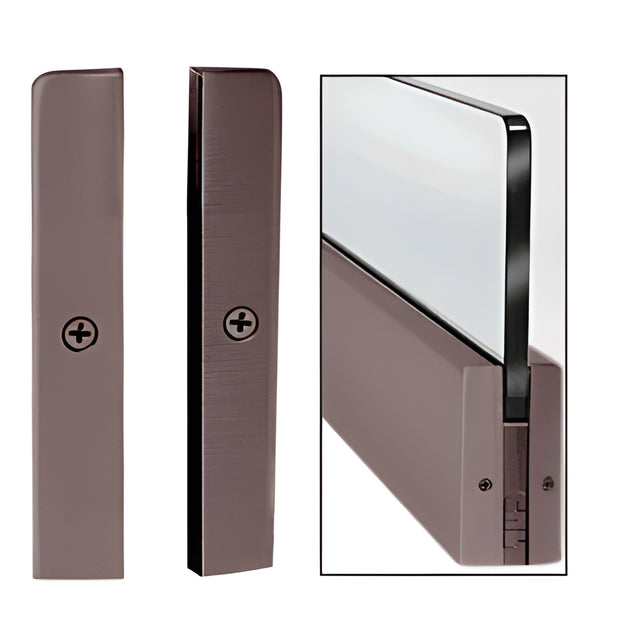 CRL Black Bronze Anodized 4" Split Square End Cap