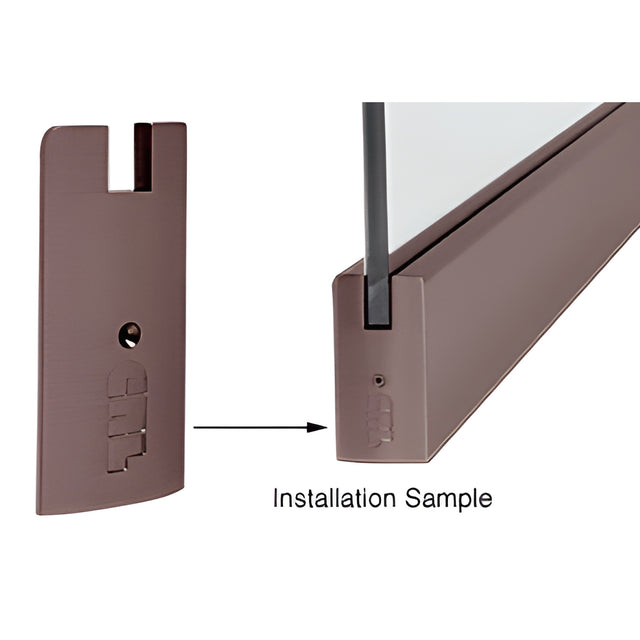CRL Black Bronze Anodized 4" Square End Cap for Sidelite Rails