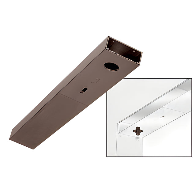 CRL Black Bronze Anodized Custom Length 4" Single Door Header