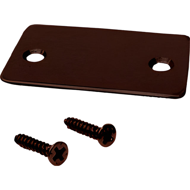 CRL Black Bronze Anodized End Cap with Screws for Shallow U-Channel