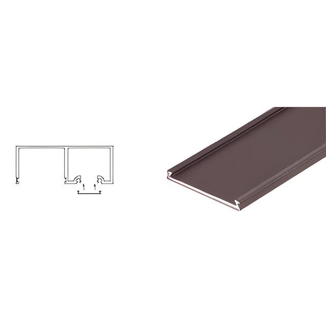 CRL Black Bronze Anodized Header Snap-In Filler - 120" Length