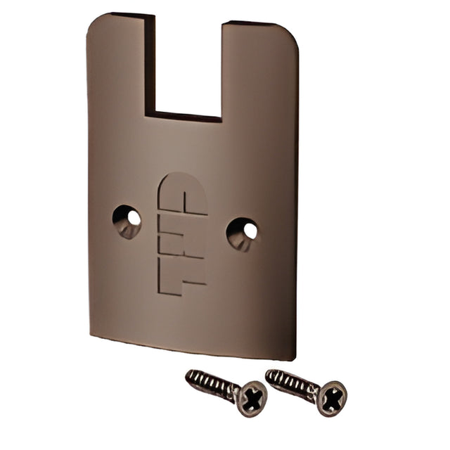 CRL Black Bronze Anodized Low Profile Sidelite Rail Cap With Screws