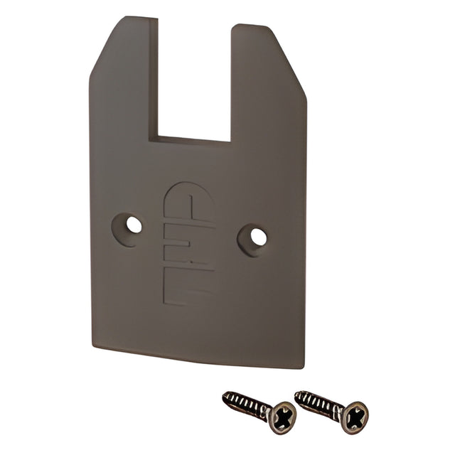 CRL Black Bronze Anodized Low Profile Tapered Sidelite Rail Cap with Screws
