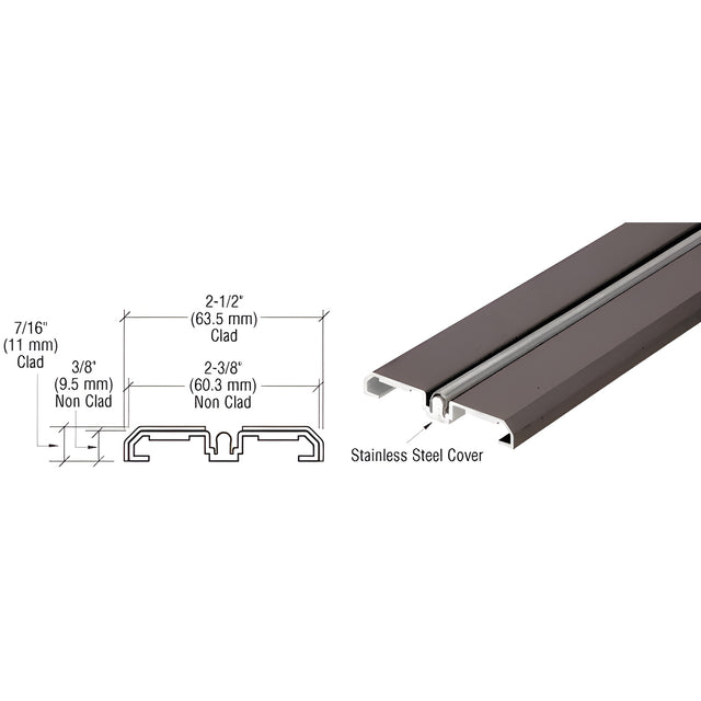 CRL Black Bronze Anodized Sliding Door Bottom Rolling Track