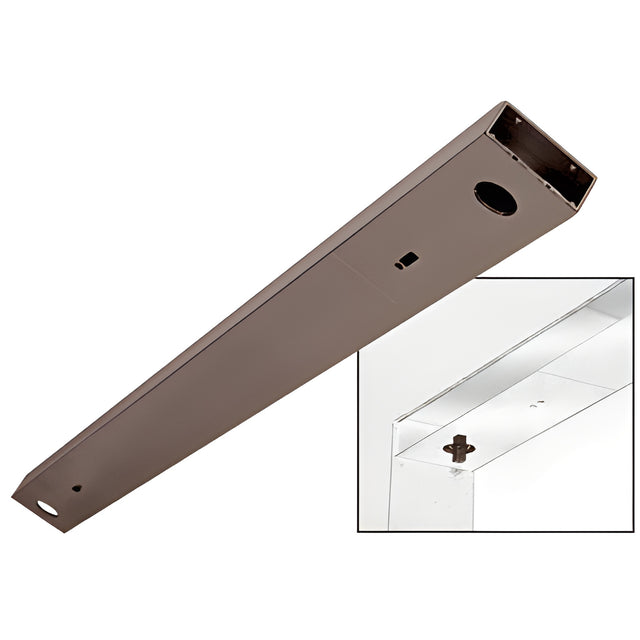 CRL Black Bronze Custom Length 4" No Pocket Double Sided Door Header