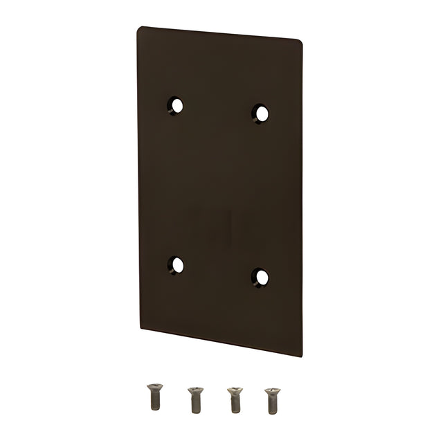 CRL Black Bronze End Cap for 8B Series 3/4" Square Base Shoe