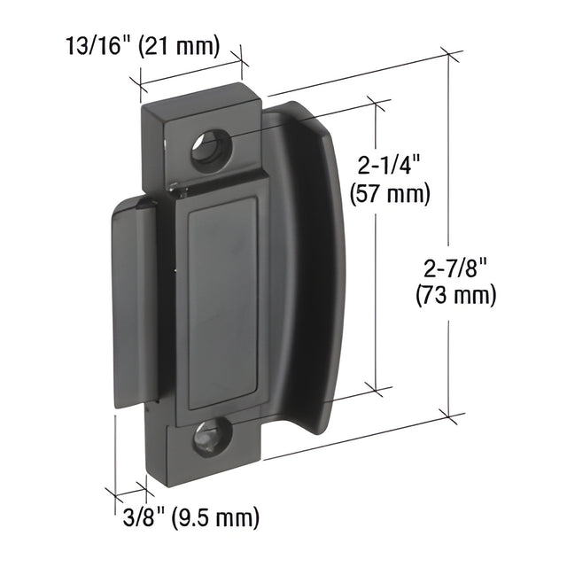 CRL Black Diecast Window Latch and Pull