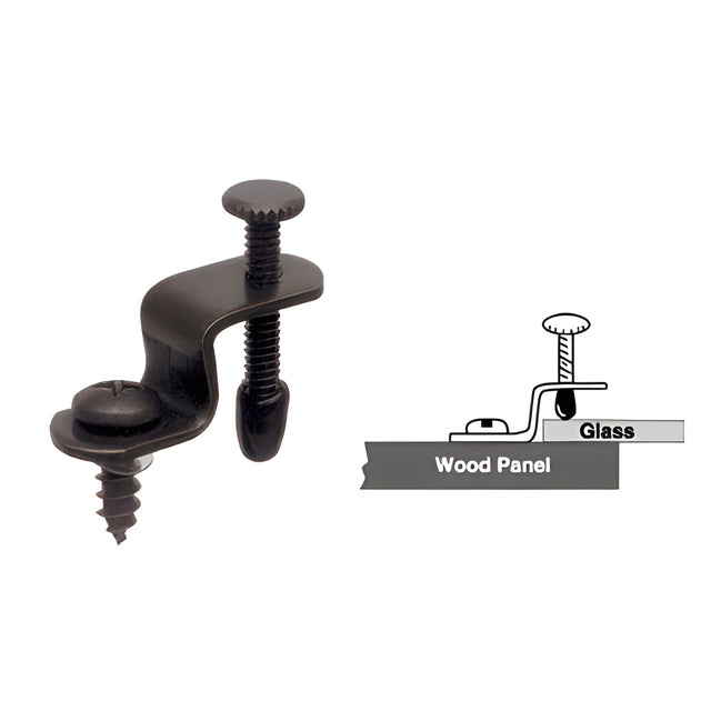 CRL Black Glass Retainer Clip
