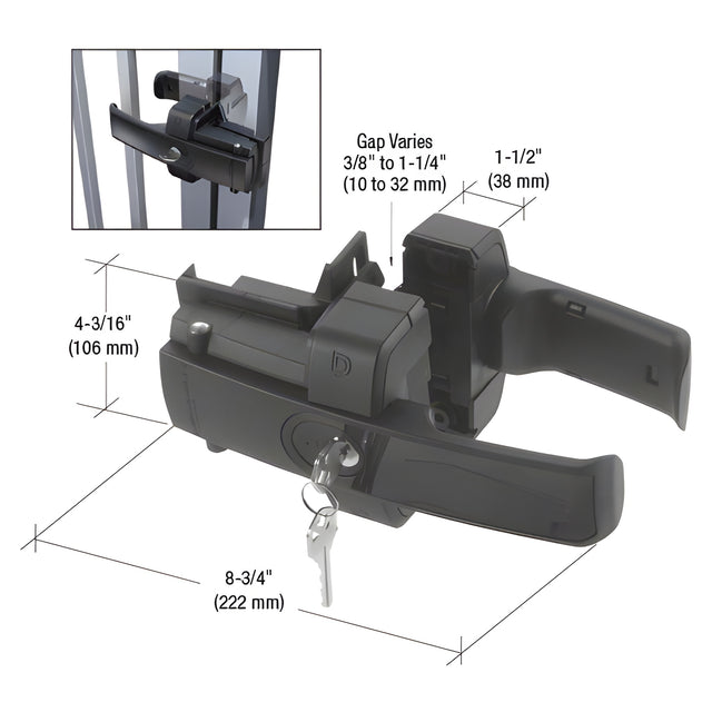 CRL Black Magnetic Lokk-Latch® Gate Lock