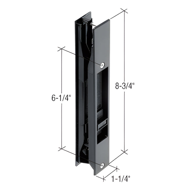 CRL Black Plastic Adams Rite® Handle with 6-1/4" Screw Holes