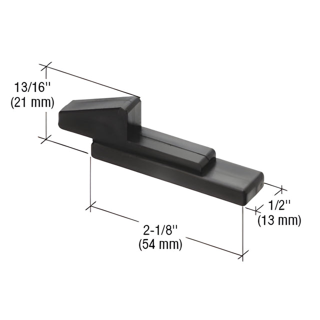 CRL Black Plastic Sash Lock - 2/Pk