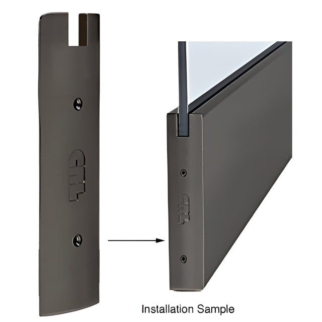 CRL Black Powder Coat 10" Square End Cap for Sidelite Rail