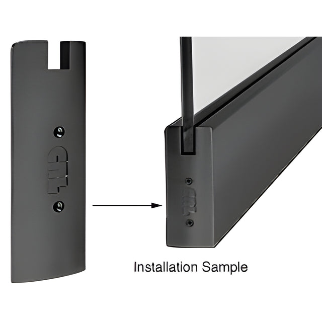 CRL Black Powder Coat 6" Square End Cap for Sidelite Rails