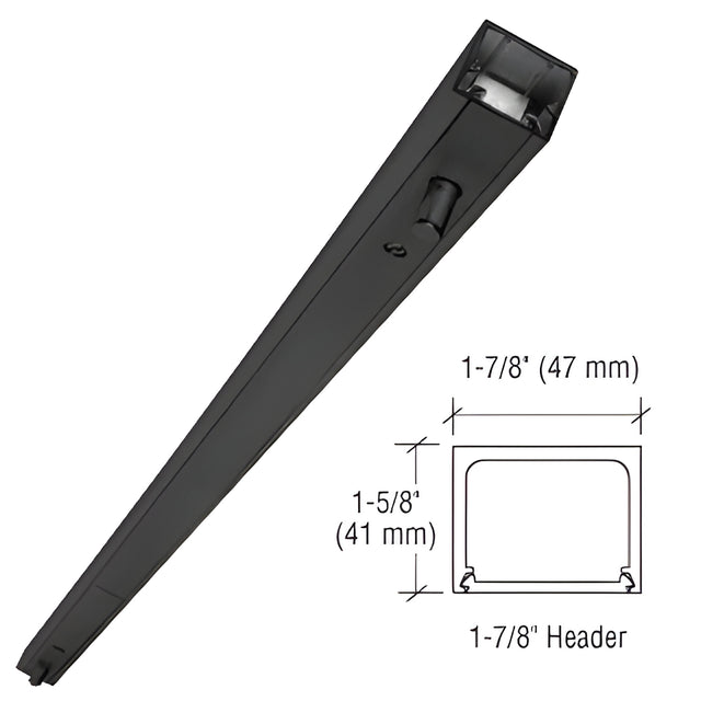 CRL Black Powder Coat 72" Stock Size Double Door Narrow Header