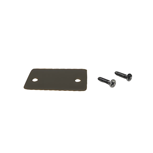 CRL Black Powder Coat End Cap with Screws for Shallow U-Channel