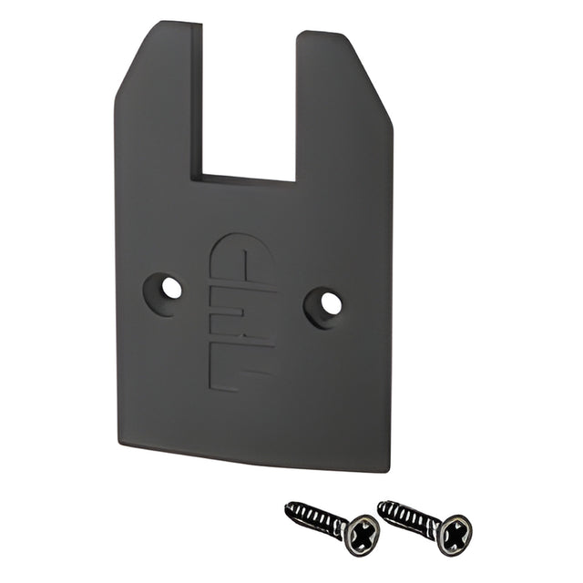 CRL Black Powder Coat Low Profile Tapered Sidelite Rail Cap with Screws