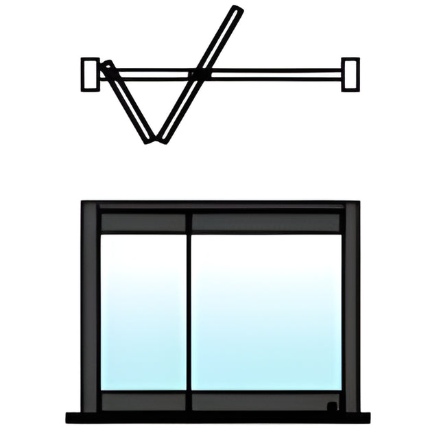 CRL Black Powder Coated 2-Panel Overhead Track Half Leaf Bi-Fold Door Configuration
