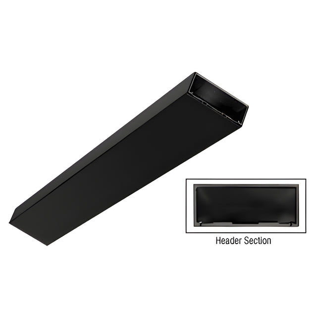 CRL Black Powder Coated 4-1/2" Header/Jamb With Flat Filler Custom Length