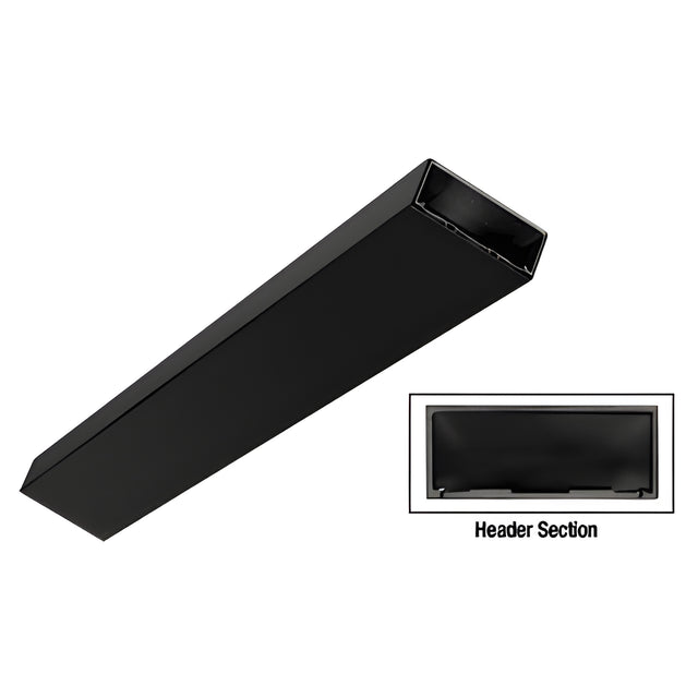 CRL Black Powder Coated 4" Header/Jamb with Flat Filler Custom Length