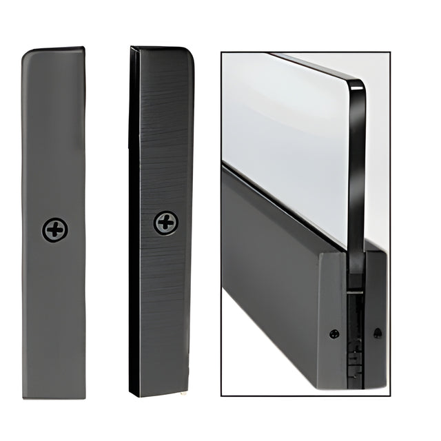 CRL Black Powder Coated 4" Split Square End Cap