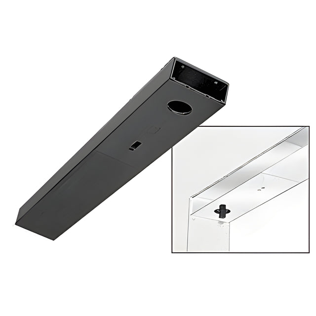 CRL Black Powder Coated 6" No Pocket Single Sided Door Header Custom Length