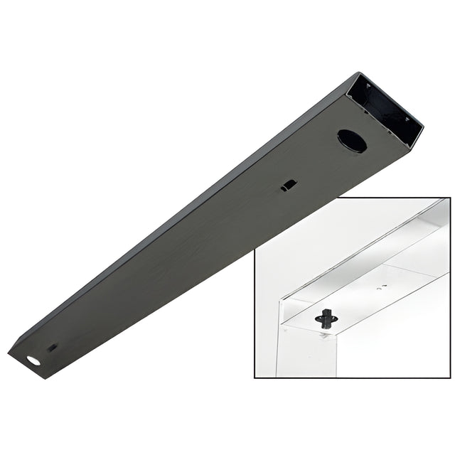 CRL Black Powder Coated Custom Length 4-1/2" No Pocket Double Sided Door Header