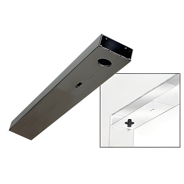 CRL Black Powder Coated Custom Length 4" Single Door Header