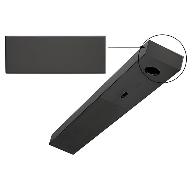 CRL Black Powder Coated End Cap for 1-3/4" x 4-1/2" DCH Header