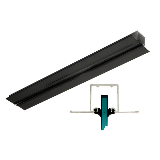 CRL Black Powder Coated Pocket Snap-In Channel - 240"